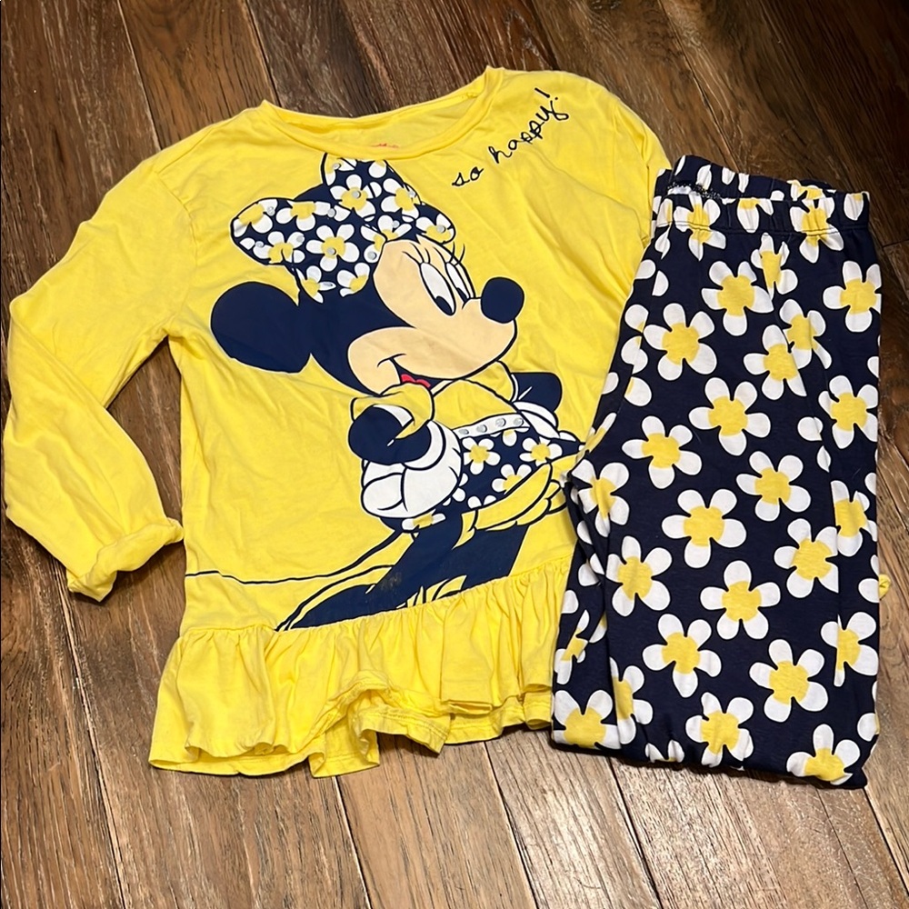 Disney Yellow Minnie Mouse Pajama Set